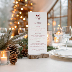Menu Sinos de Natal Vintage Minimalista Casamento de In