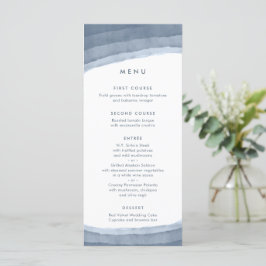 Menu Slate Blue Ombre | Casamento de Boho Minimalista