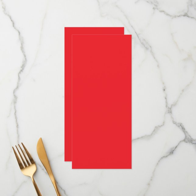 Menu Solid Red Background  (Frente/Verso In Situ)