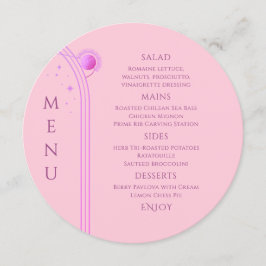 Menu Solo Rosa Celestial Púrpura Sol Lua Estrelas Casam