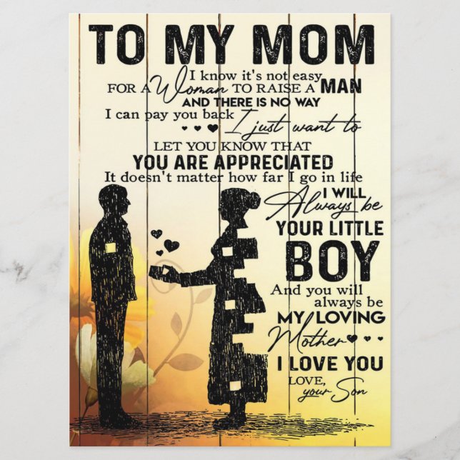 Menu Son To My Mom Present | Cute Gift for Mommy (Frente)