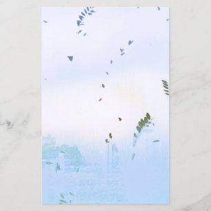 Menu sonho casual fundo de folha azul pastel