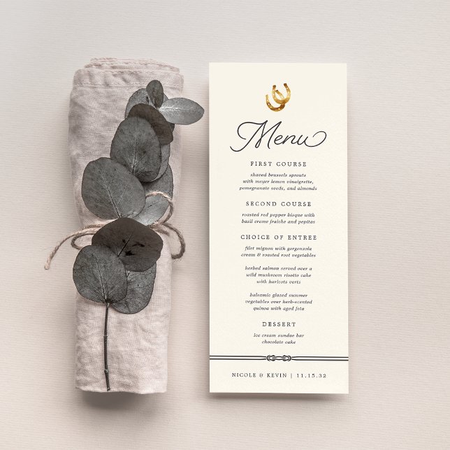 Menu Sorte no Amor | Casamento de ferraduras russas (Criador carregado)