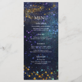 Menu Starry Night Celestial Casamento Galáxico