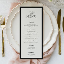 Menu STATELY CALLIGRAPHY Wedding