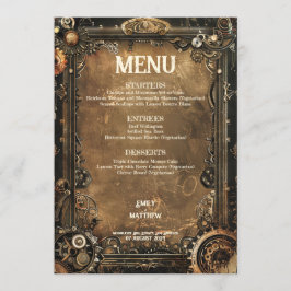 Menu Steampunk Noir Affair Wedding