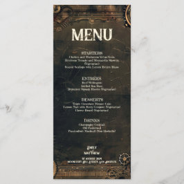 Menu Steampunk Noir Affair Wedding