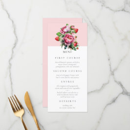 Menu Strawberry e Peonies Summer WedeMenu