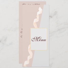 Menu Suave púrpura e cinza com fita