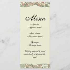 Menu Suave Verde Vintage William Morris Honeysuckle