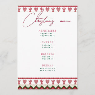 Menu Suéter Feio Tricô Hygge Anjos Corações Natal