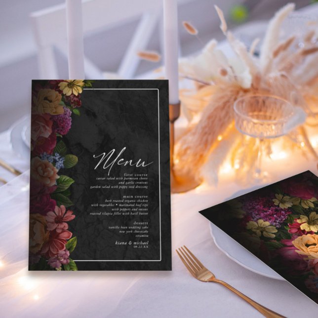 Menu Sultry Nights Floral Wedding ID829 (Criador carregado)
