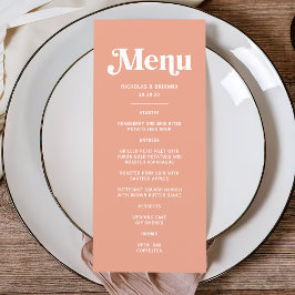 Menu Summer Peach Wedding