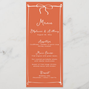Menu Sunset Letreiro Italiano Whimsical com Casamento d