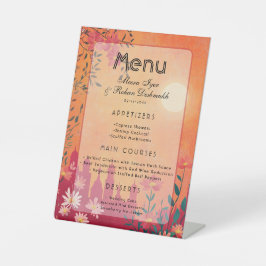 Menu Sunset Serenade Pedestal Weding
