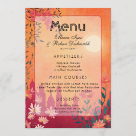 Menu Sunset Serenade Pedestal Weding