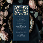 Menu Sword & Shield Medieval Fantasy Casamento Monogram<br><div class="desc">Convide seus convidados de casamento com esta design de Monograma Real Sword & Shield da Fantasia Medieval. Esta design é perfeita para casais que buscam uma estética de fantasia medieval real, mas moderna. Personalize o texto, a fonte e as cores para se adequarem às suas preferências de design. Correspondência de...</div>