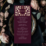 Menu Sword & Shield Medieval Fantasy Casamento Monogram<br><div class="desc">Convide seus convidados de casamento com esta design de Monograma Real Sword & Shield da Fantasia Medieval. Esta design é perfeita para casais que buscam uma estética de fantasia medieval real, mas moderna. Personalize o texto, a fonte e as cores para se adequarem às suas preferências de design. Correspondência de...</div>