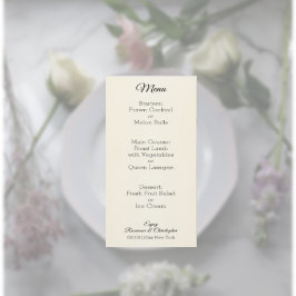Menu Taças de Champanhe Casamento