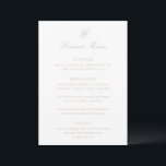 Menu Talula Sandy Neutral Elegant Wedding<br><div class="desc">Menus de casamento clássicos,  com design simples e eterno com script elegante e fontes serif tradicionais.</div>
