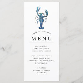 Menu Tema Azul Oceano | Festa de Lagosta
