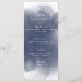 Menu Tema de Aquarela Azul