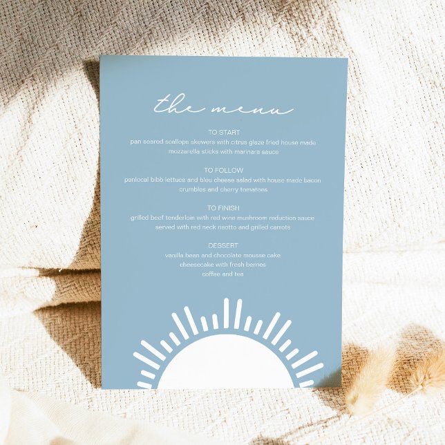 Menu Temático Oceano Sol Azul Claro de OCEANSIDE (Criador carregado)