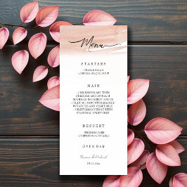 Menu Terracota Coral Elegante