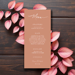 Menu Terracota Coral Elegante