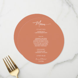 Menu Terracota Coral Elegante