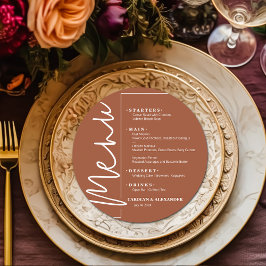 Menu Terracota Redonda Chic