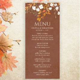 Menu Terracotta Autumn Deixa Casamento outono Boho