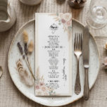 Menu  Terracotta Bohemian Chic Wedding<br><div class="desc">Elevate your special day with an earthy, nature-inspired design featuring soft terracotta tones, dried botanical graphics, and a warm, inviting aesthetic.This composition utilizes a warm, earth-toned palette dominated by muted terracotta, soft beige, and muted sage green. The visual hierarchy centers around elegant, arched structural framing paired with a sophisticated mix...</div>