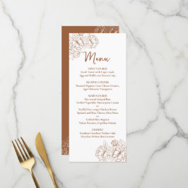 Menu Terracotta Boho Floral Boho Drink+