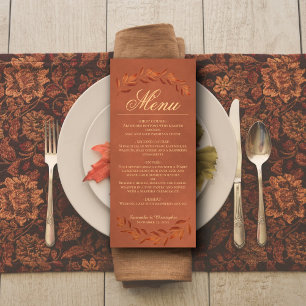 Menu Terracotta Deixa Casamento Russo Elegante