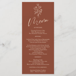 Menu Terracotta Flor Boêmia Simples Botânica