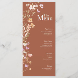 Menu Terracotta Flowers Horário de Mesa