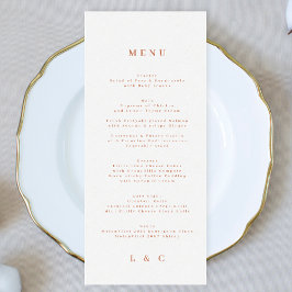 Menu Terracotta White, Deserto Casado