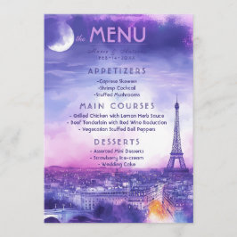 Menu + texto encantador Amour Éternel