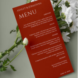 Menu Texto Mínimo Negrito Destaca Casamento