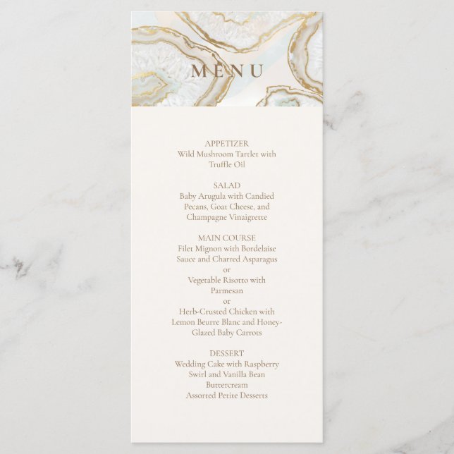 Menu Textura de Ágata (Frente)