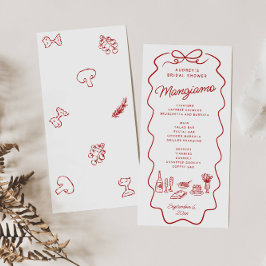 Menu That's Amore Quadro de Moldura de Rabiscos Vermelh