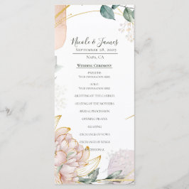 Menu The Aureate Frame Floral Greenery Wedding 
