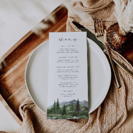 Menu Timberline | Casamento por Aquarela da Floresta Mo