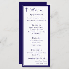 Menu Timeless Catholic Monogrammed Wedding