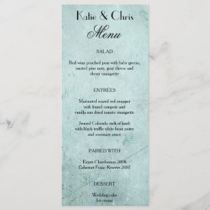 Menu Tipo de letra preto no papel verde da casa da moed