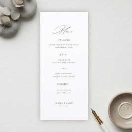 Menu Tipografia Caligráfica Minimalista Moderna para Ca