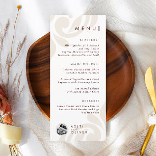 Menu Tipografia Clássica Vintage Elegante Foto Casament