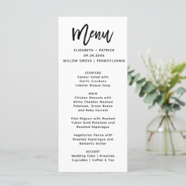 Menu Tipografia de Pincel