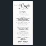 Menu Tipografia de Script Elegante - Branco Simples<br><div class="desc">A distinção desta suíte deve-se à moderna fonte cursiva usada para frases de sotaque. Nesta peça específica, esta fonte casual foi usada para criar um gráfico que simplesmente lê "Menu" no topo. Use os campos modelo para adicionar seus detalhes pessoais. O plano de fundo pode ser alterado para qualquer cor...</div>